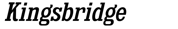 Kingsbridge font preview